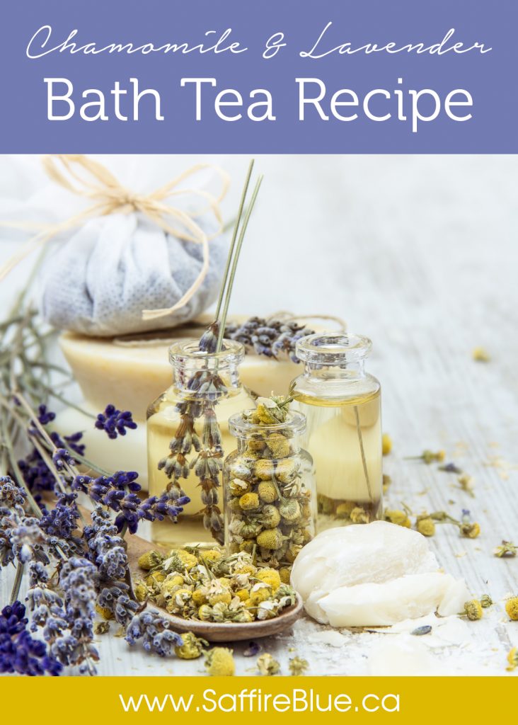 Chamomile & Lavender Bath Tea Recipe | @SaffireBlue